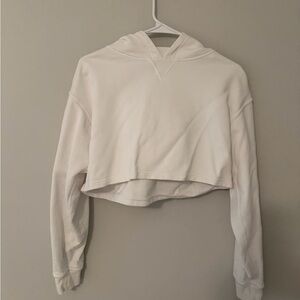 lululemon athletica Cropped White Hoodie